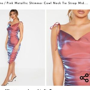 NWT Pink Iridescent Pretty Little Thing Dress